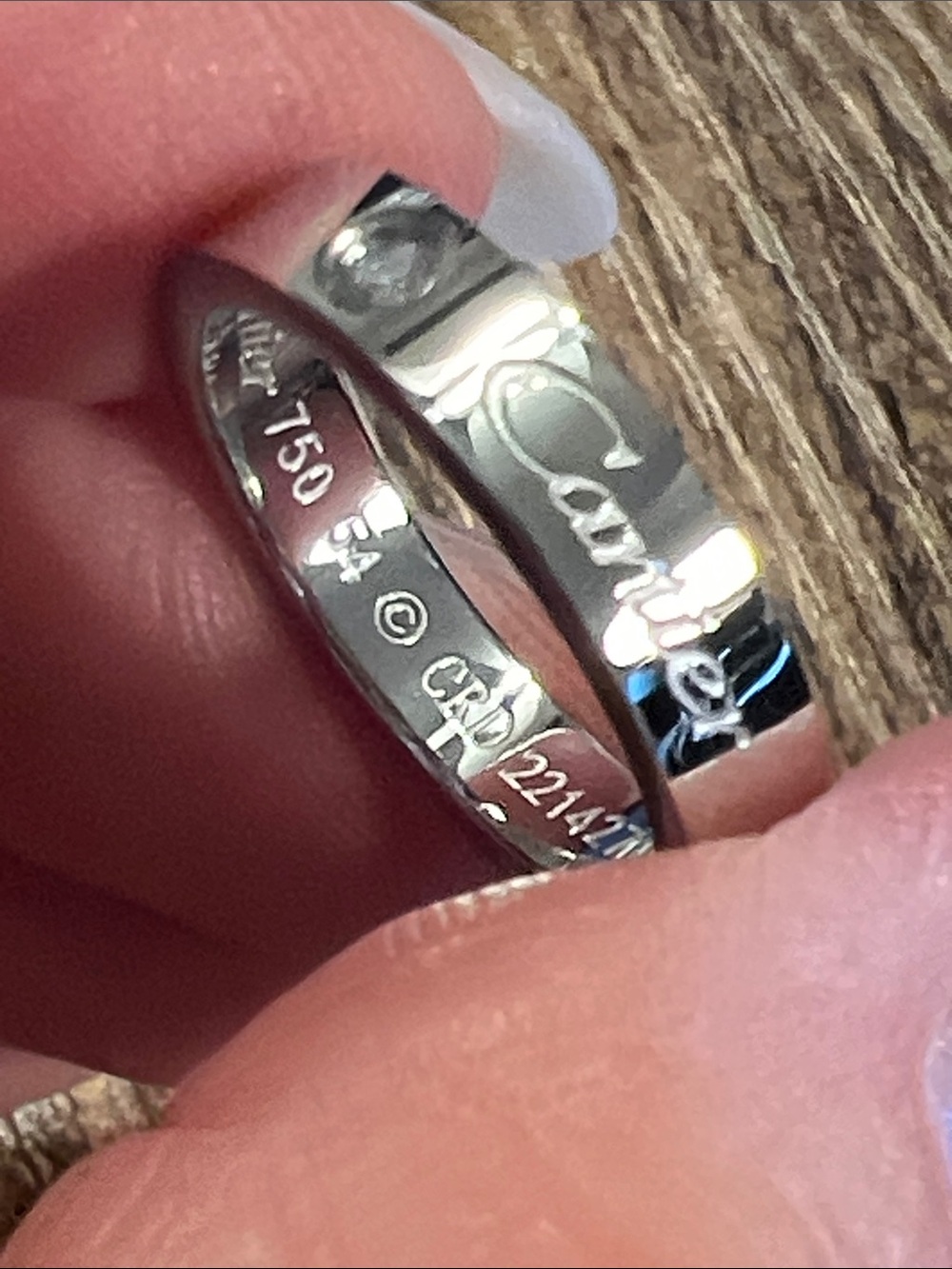 Polished Silver Engraved Love Ring - Size 7